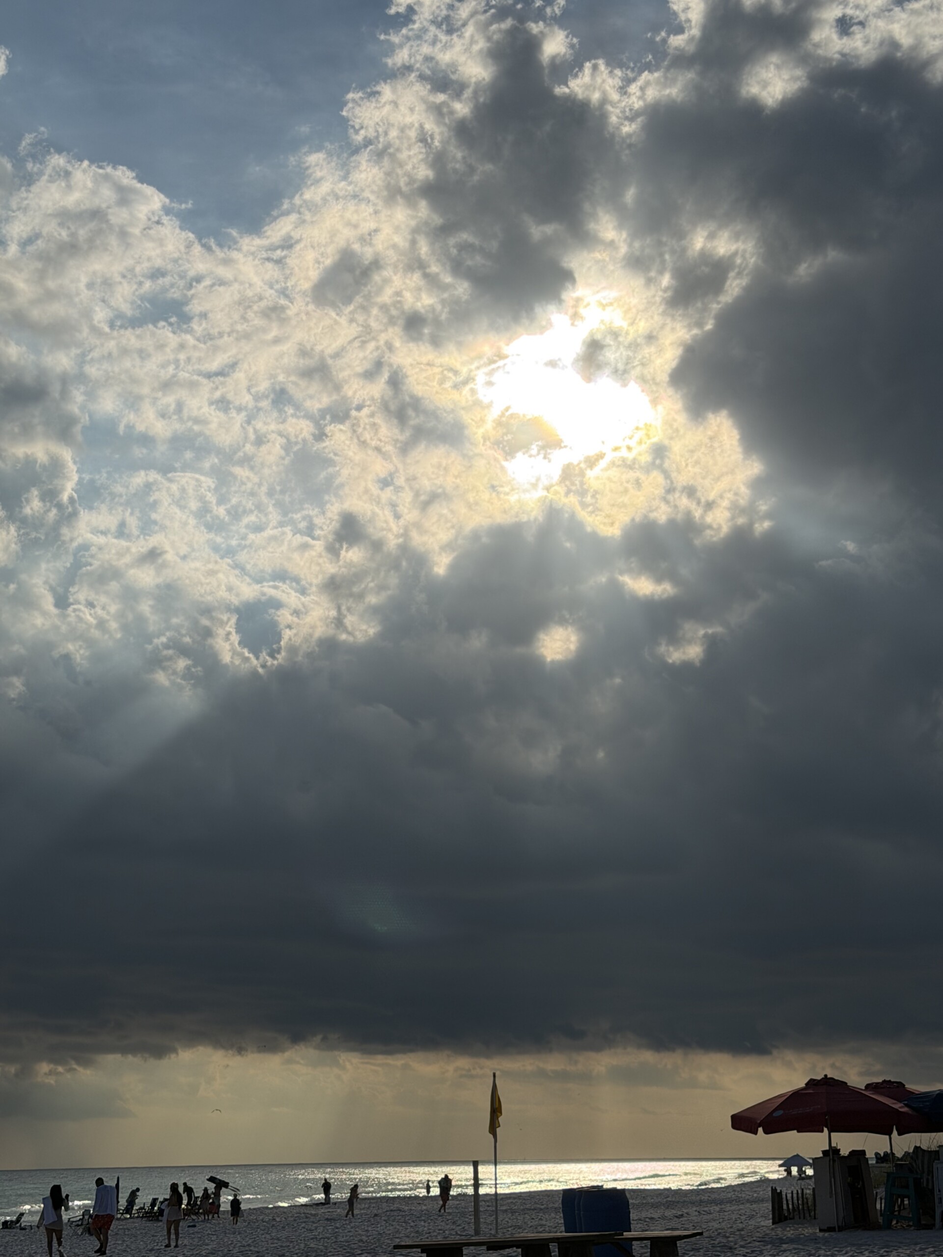 Sunlight breaking through dramatic clouds in the sky, a scene that inspired a reflection on the return of Jesus Christ.